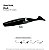 Isca Artificial Monster3x Slow Shad 9cm Black 3p - Imagem 1