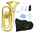 Bombardino Euphonium Sib Konig Laqueado 3 Pistos Completo com Estojo - Imagem 1