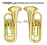 Bombardino Euphonium Sib Konig Laqueado 4 Pistos Profissional Completo - Imagem 3