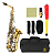 Sax Alto Konig Eb Dourado Prata Completo com Estojo e Boquilha Profissional - Imagem 1