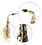 Sax Alto Konig Eb Dourado Prata Completo com Estojo e Boquilha Profissional - Imagem 7