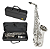 Sax Alto Konig Eb Prateado Completo com Estojo e Boquilha Profissional - Imagem 1