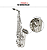 Sax Alto Konig Eb Prateado Completo com Estojo e Boquilha Profissional - Imagem 2