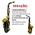 Sax Alto Konig Eb Preto com Campana Dourada Completo com Estojo - Imagem 2