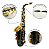 Sax Alto Konig Eb Preto com Campana Dourada Completo com Estojo - Imagem 4