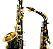 Sax Alto Konig Eb Preto com Campana Dourada Completo com Estojo - Imagem 8