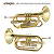 Trombone de Marcha Sib Trombonito Laqueado Completo com Case Luxo - Imagem 2