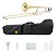 Trombone de Vara Sib Konig Laqueado Dourado Profissional Completo - Imagem 3