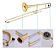 Trombone de Vara Sib Konig Laqueado Dourado Profissional Completo - Imagem 5
