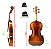 Violino Konig VK40 4/4 Profissional Fosco Ajustado por Luthier Completo - Imagem 5