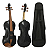 Violino Konig 4/4 Preto Brilho Completo Ajustado com Estojo e Arco - Imagem 1