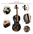 Violino Konig 4/4 Preto Brilho Completo Ajustado com Estojo e Arco - Imagem 2