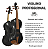 Violino Konig 4/4 Preto Brilho Completo Ajustado com Estojo e Arco - Imagem 3