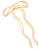 Chunks Large Cream Bow Hair Pin - Imagem 1