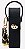 Black Textured Twist Lock with Tassel Hand Sanitizer Spray Holder - Imagem 1