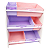 Organizador de Brinquedos Infantil Médio Rosa e Lilás Montessoriano Educacional - Imagem 1