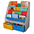 Porta Livros Infantil Decorativo Montessoriano Com 2 Caixas - Imagem 1