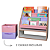 Porta Livros Infantil Com 2 Gavetas Organizadoras Rosa e LIlás - Imagem 4