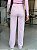 Calça Feminina Wide Leg Moletom Peluciado Comfy Rosa Chá - Imagem 6
