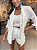 Maxi Blazer Feminino Alfaiataria Manga 7/8 Off-White - Imagem 6