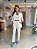 Maxi Blazer Feminino Alfaiataria Manga 7/8 Off-White - Imagem 5
