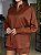 Camisa Feminina Oversized Linho 100% Marrom - Imagem 9