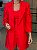 Maxi Blazer Feminino Alfaiataria Manga 7/8 Linho Misto Tomate - Imagem 4