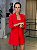 Maxi Blazer Feminino Alfaiataria Manga 7/8 Linho Misto Tomate - Imagem 2