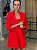 Maxi Blazer Feminino Alfaiataria Manga 7/8 Linho Misto Tomate - Imagem 6