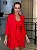 Maxi Blazer Feminino Alfaiataria Manga 7/8 Linho Misto Tomate - Imagem 1