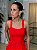 Top Cropped Feminino Alfaiataria Recortes Com Botões Tomate - Imagem 1