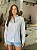 Camisa Feminina Oversized Tricoline Listrada Azul e Branco - Imagem 6