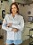 Camisa Feminina Oversized Tricoline Listrada Azul e Branco - Imagem 8