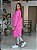 Sobretudo Feminino Lã Batida Comprimento 7/8 Rosa Barbie - Imagem 9