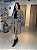 Sobretudo Feminino Tweed Forrado Comprimento 7/8 Pied de Poule - Imagem 2