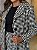 Sobretudo Feminino Tweed Forrado Comprimento 7/8 Pied de Poule - Imagem 6