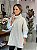 Colete Poncho Feminino Tricô Gola Alta Bege - Imagem 3