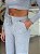 Calça Feminina Wide Leg Moletom Peluciado Comfy Mescla - Imagem 4