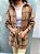 Camisa Feminina Oversized Winter Xadrez Camel - Imagem 1