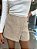 Shorts Saia Feminino Alfaiataria Tweed Forrado Natural - Imagem 1
