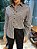 Camisa Feminina Oversized Tricoline Vichy Preto e Branco - Imagem 3