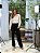 Pantalona Feminina Alfaiataria Crepe Risca de Giz Preto - Imagem 2