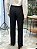 Pantalona Feminina Alfaiataria Crepe Risca de Giz Preto - Imagem 5