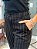 Calça Feminina Alfaiataria Crepe Madonna Risca de Giz Preto - Imagem 2