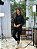 Calça Feminina Alfaiataria Crepe Madonna Risca de Giz Preto - Imagem 5