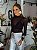 Blusa Feminina Tule Gola Alta Segunda Pele Preto - Imagem 3