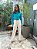 Pantalona Feminina Alfaiataria Crepe Risca de Giz Branco - Imagem 2