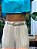 Pantalona Feminina Alfaiataria Crepe Risca de Giz Branco - Imagem 7