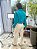Pantalona Feminina Alfaiataria Crepe Risca de Giz Branco - Imagem 6