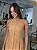 Vestido Feminino Camadas Longo Regata Com Forro Camel - Imagem 3